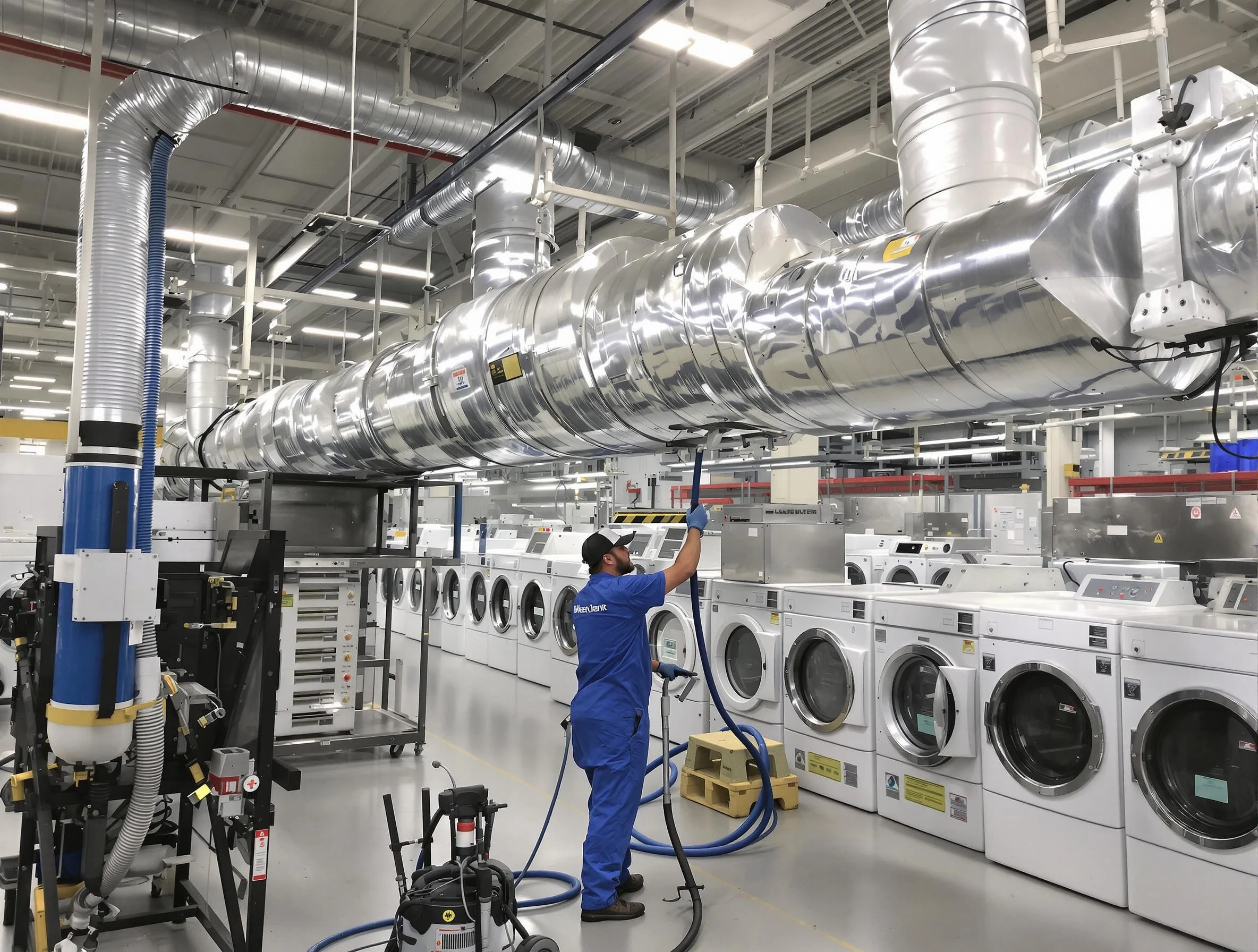 Meadow Lake Dryer Vent Cleaning team performing heavy-duty industrial dryer vent cleaning in Meadow Lake